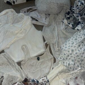Assorted White and Cream Clothing Bundle